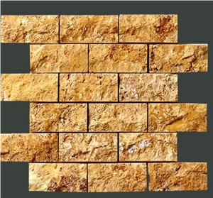 2x4 Byzantine Gold Split Face Mosaic