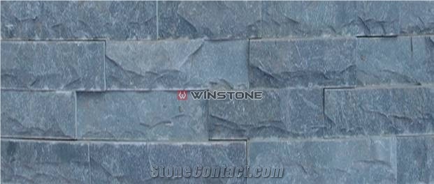 China Grey Slate Mushroom Stone Wall Panel Wsc-010