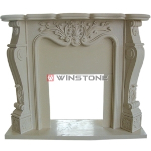 Beige Marble Fireplace Wsf 004