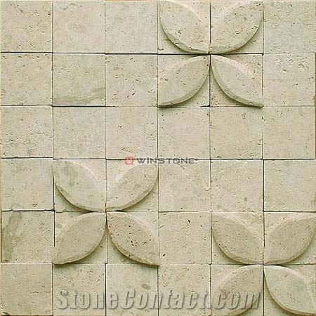 Beige Sandstone Wall Mosaic Wsm-012