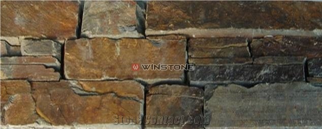 Yellow Slate Wall Stone Wsc-035
