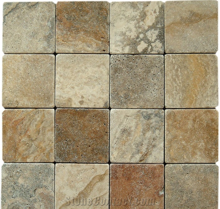 Tumbled Scabos Travertine Tiles