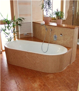 Rosso Verona Bathroom, Red Marble Bath Design