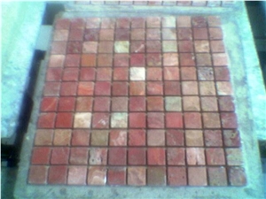 Persian Red Travertine Mosaic