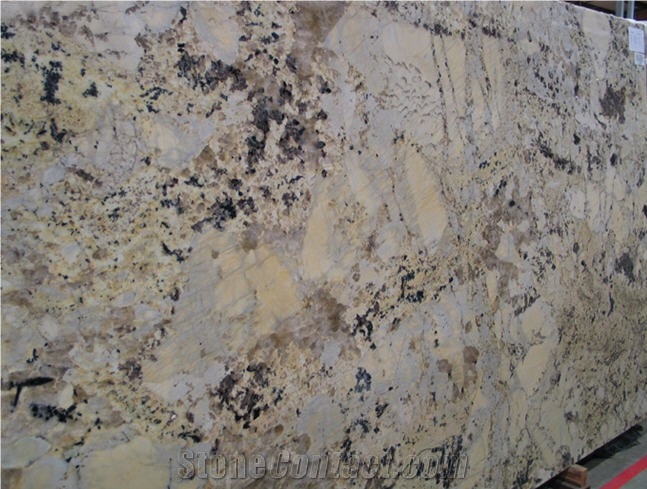 Delicatus Granite Slab, Brazil Yellow Granite