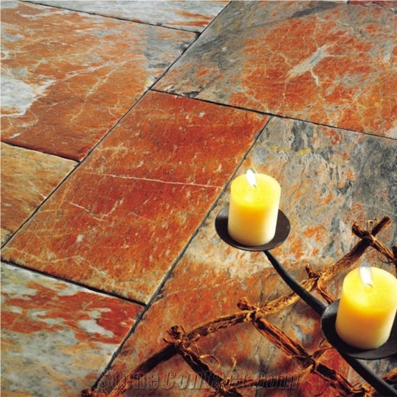 Rosso Francia Floor Tile, Rosso Francia Marble Slabs & Tiles from Italy ...