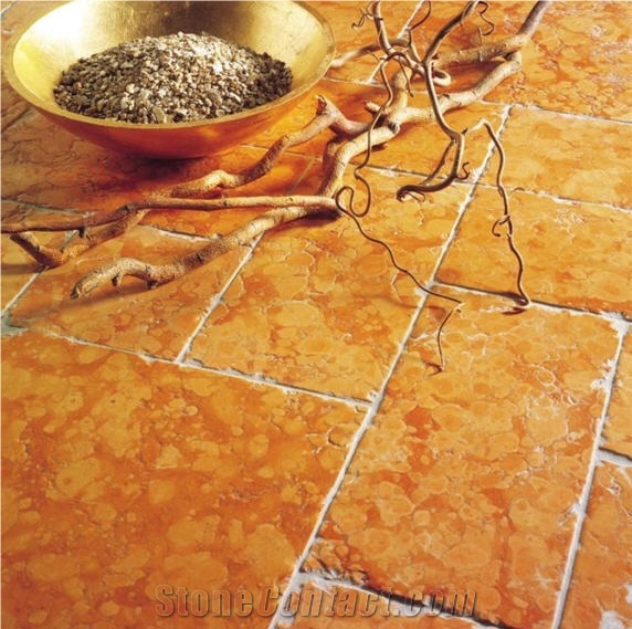 Rosso Verona Marble Floor Tile, Italy Red Marble