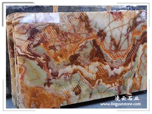 Multicolor Red Onyx Slabs, Pakistan Red Onyx