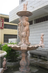 Beige Marble Sculpture Fountain