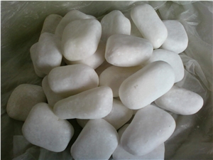 Pure White Marble Pebble Stone