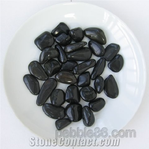 Black Polished Pebbles