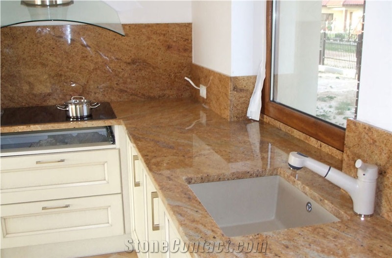 Sivakasi Gold Granite Countertop From Poland Stonecontact Com