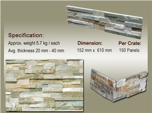 China Green Slate Cultured Stone Rp-14f
