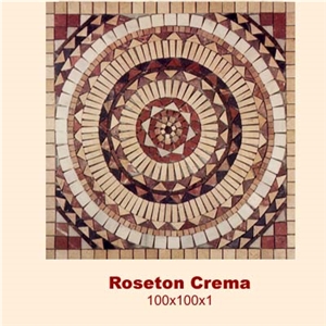 Marble Mosaic Rosette Medallion