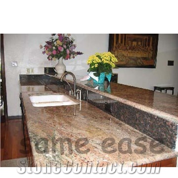 Amber Fantasy Granite Kitchen Countertops