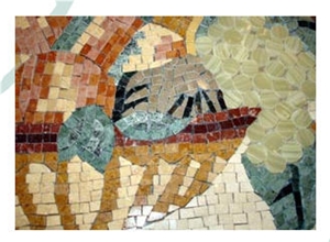 Natural Stone Hand Cut Mosaic Pattern