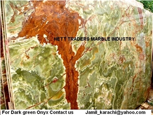Dark Green Onyx Slabs, Pakistan Green Onyx