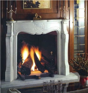 Calacatta Oro Marble Fireplace, White Marble Firep