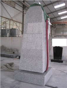 G603 Grey Granite Obelisk Monument