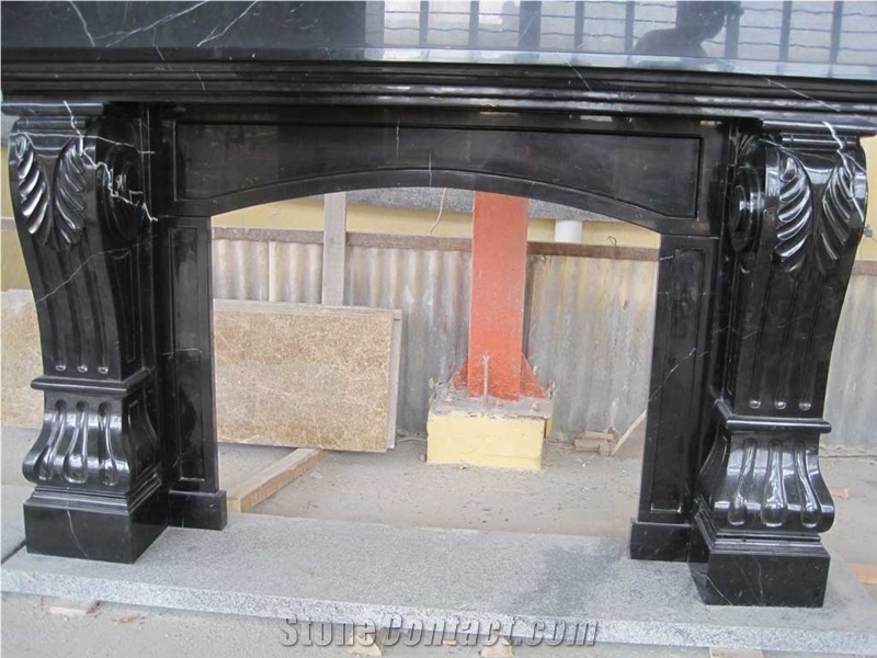 Nero Marquina Marble Fireplaces