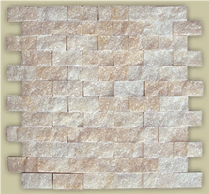 China White-Gold Quartzite Mosaic
