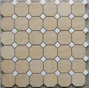 Emperador Marble Hexagon Mosaic