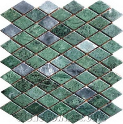 Green Marble Diamond Pattern Mosaic