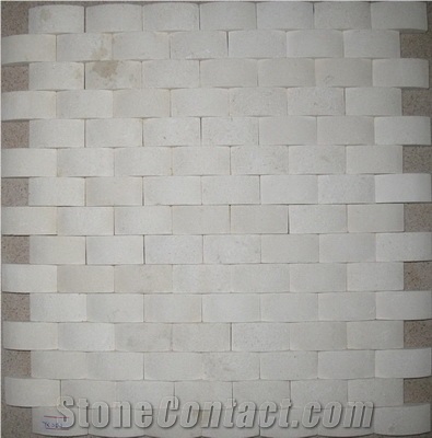 White - Beige Sandstone Mosaic