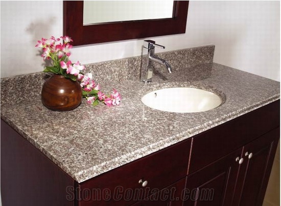 China G623 Granite Bathroom Vanity Tops Stone Bathroom Custom Countertops With Sinks Basins Kitchen Vanity Top Stonecontact Com