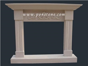 White Sandstone Fireplace