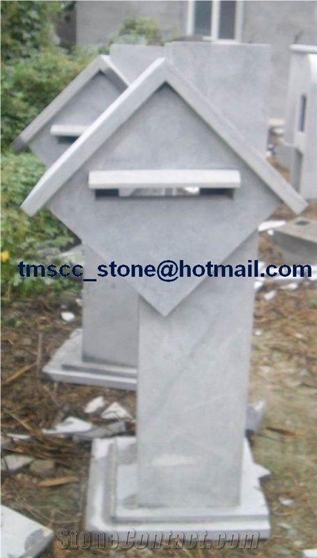 Chinese Blue Limestone Mailbox, Letterbox