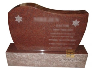 India Royal Red Granite European Memorial,Tombstone