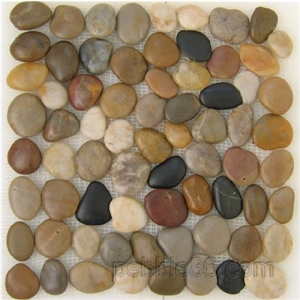 Mixed Marble Polished Pebble Mosaic