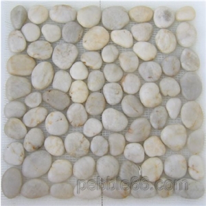 White Pebble Mosaic Tile