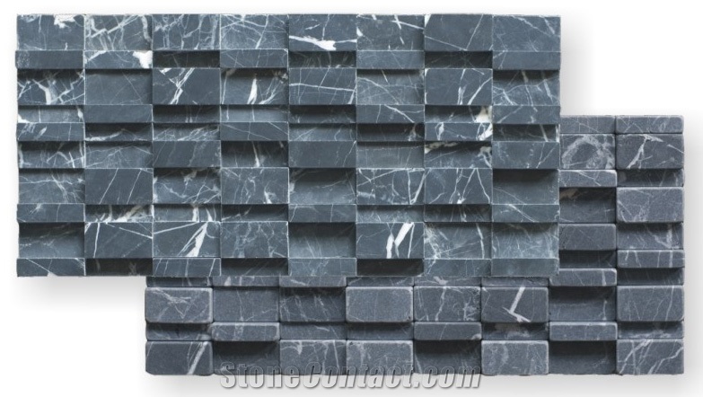 Greatwall - Nero Marquina Marble Mosaic