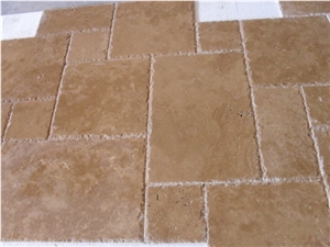 Antique Travertine Pattern Slabs & Tiles, Turkey Yellow Travertine
