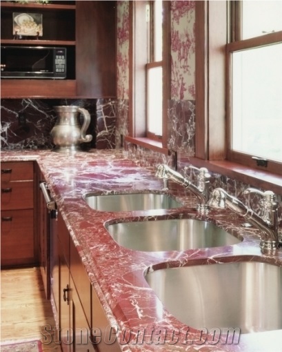 Rosso Levanto Marble Countertops, Red Marble Countertops