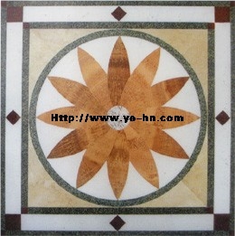 Resin Yellow Marble Mosaic Medallions