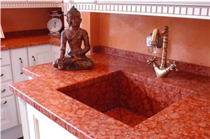 Red Asiago Marble Countertops