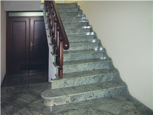 Staircase Made Of Green Eucalyptus Granite