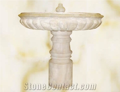 Crema Nova Limestone Fountain