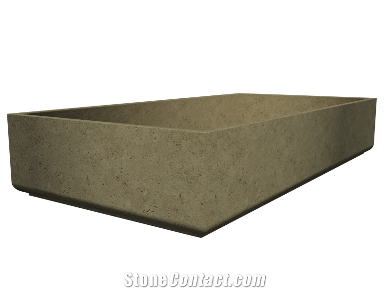 Rectangular Cast Stone Planter - AAPL001