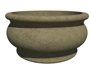 Round Cast Stone Planter - AAPL011