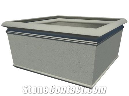 Square Cast Stone Planter - AAPL015