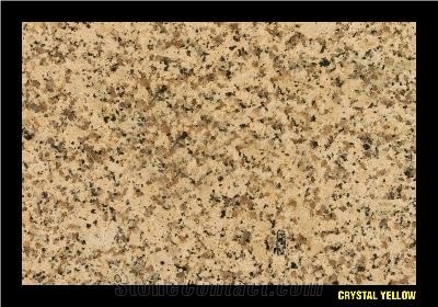 India Crystal Yellow Granite Slabs & Tiles