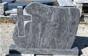 Vizag Blue Granite Gravestone,Cross Tombstone