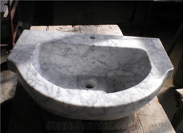 Statuario Extra Marble Sink, Statuary White Marble Sinks