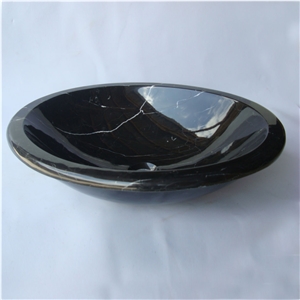 China Marquina Marble Round Sink