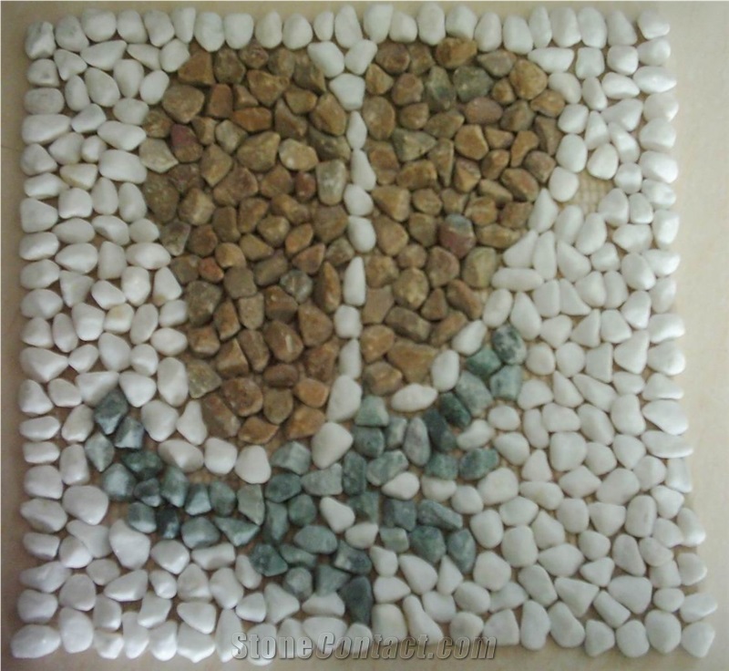 Natural Stone Pebble Mosaic Pattern