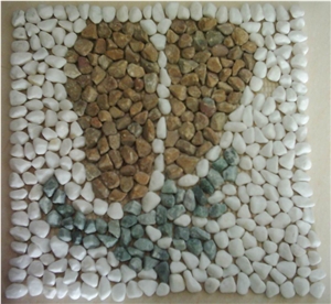 Natural Stone Pebble Mosaic Pattern